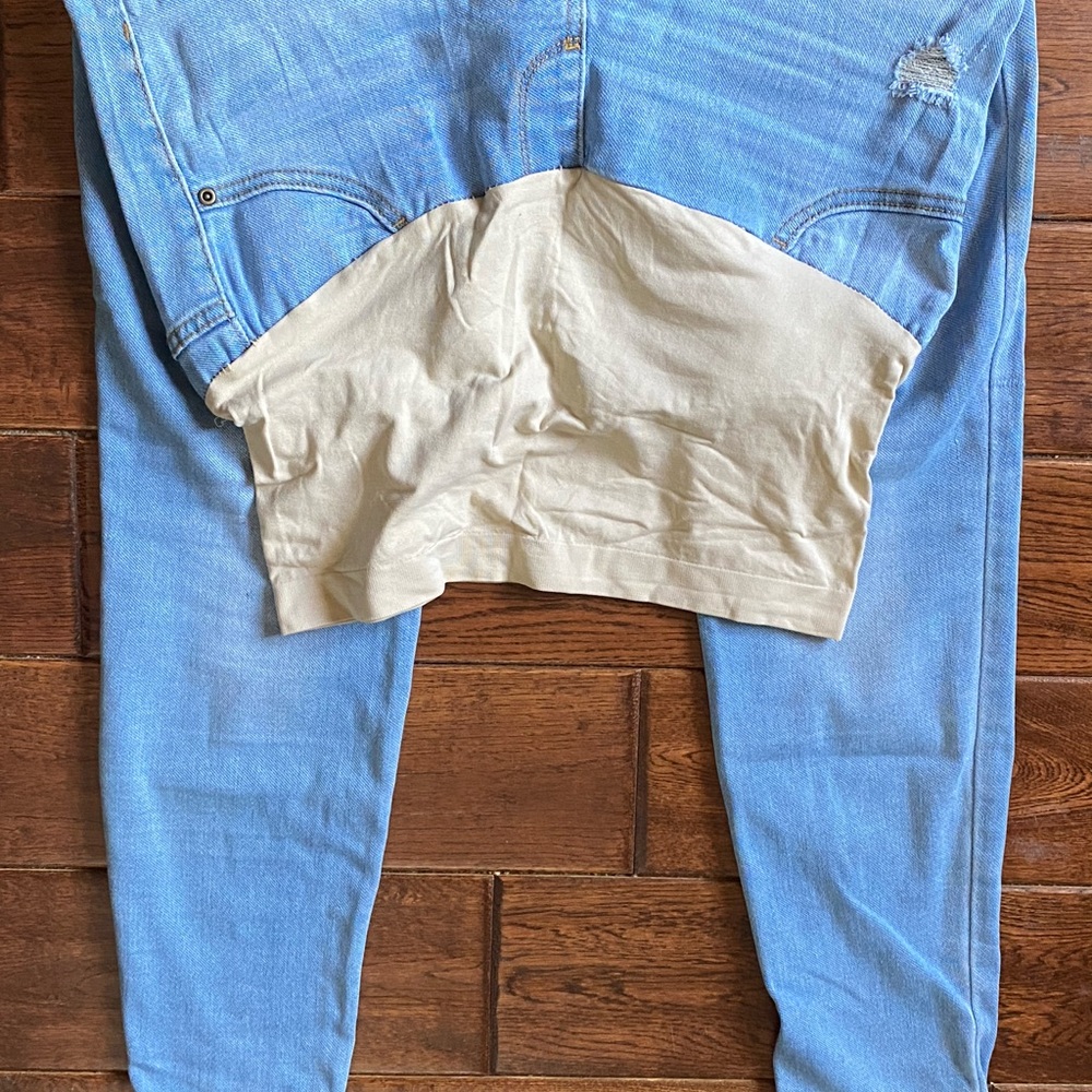 Maternity distressed jeans